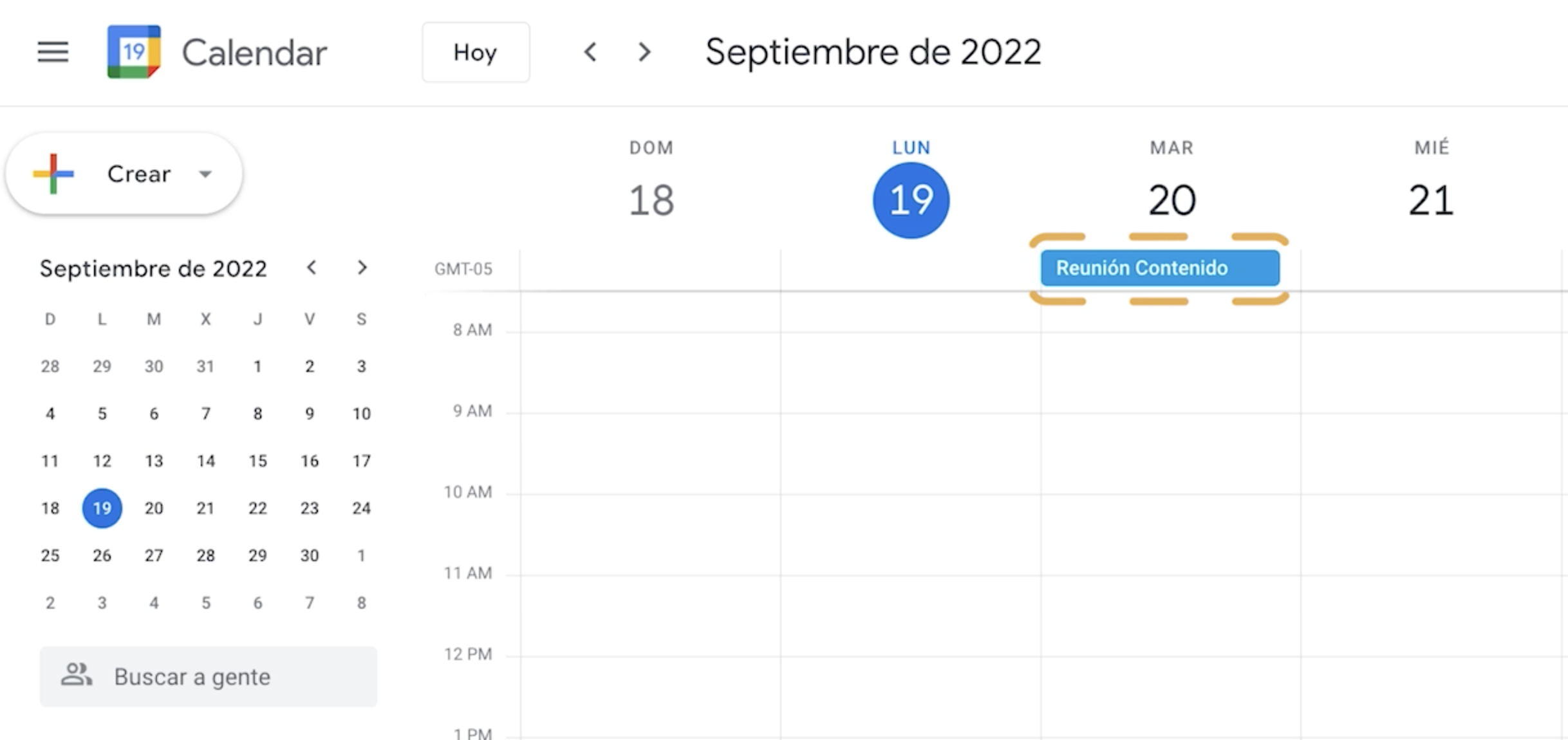 Ahora, si recibiste una invitación de Google Calendar en lugar de una invitación por correo electrónico, haz clic en el evento en tu calendario para ver más información.